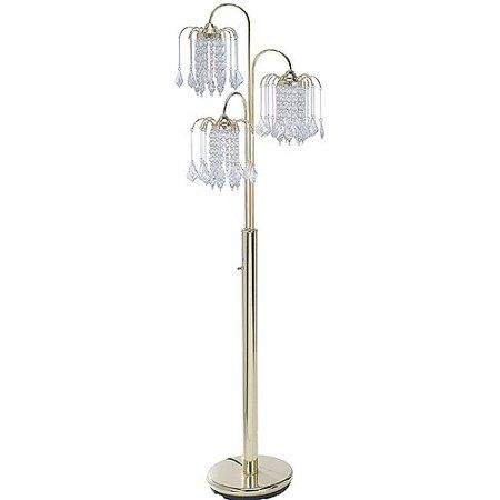 New ORE International Floor Lamp, Polished Brass