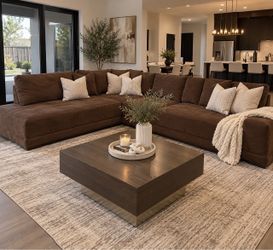 Large Brown Sectional Sofa