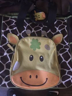 Giraffe diaper tote bag
