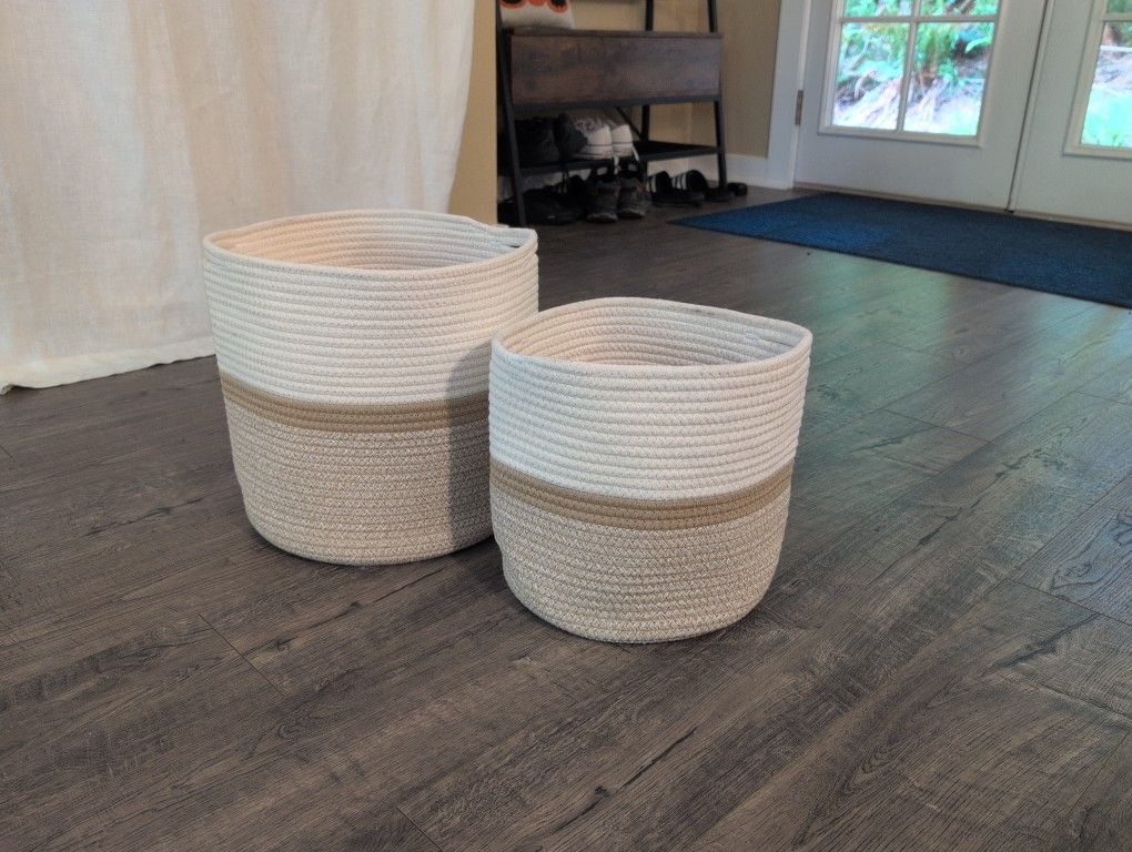 Fabric Baskets/Planters Set