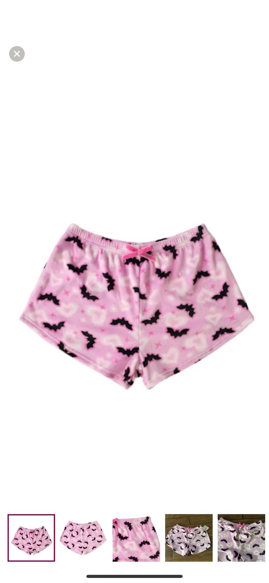 BAT all over Print plush seasonal shorts size large