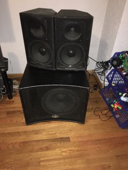 15 inches power Subwoofer 🔊 and 2 power Speakers