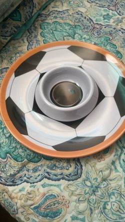 Soccer serving tray