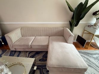 Cream small sectional