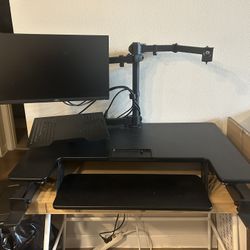 Standing Desk Converter With Monitor & Monitor Stands