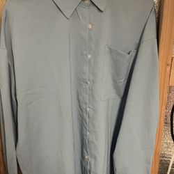 Men's sz S Long Sleeve Light Blue Dress Shirt *New 