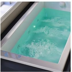 American Standard Everclean Heated Whirlpool Bathtub 60x32 - White Left Drain 