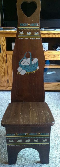 Little wooden chair - great naughty chair , dolls..