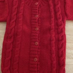 Girl Red Cardigan Size 2-3 (kids)