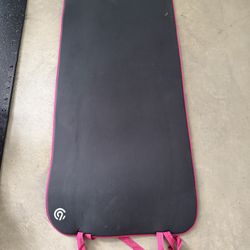 excercise mat all in motion black pink roll up soft 