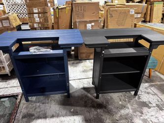 SERWALL Outdoor Bar Table,HDPE Patio Bar Cabinet  $150