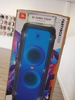 🚀  DJ Pad, LED Lights & Huge Bass for $5 Down! -JBL PartyBox 1000 - Bluetooth Speaker 