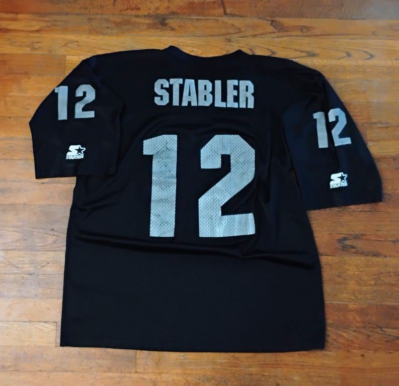 Throwback Oakland Raiders Ken Stabler Starter Jersey Size XL 1980s Vintage