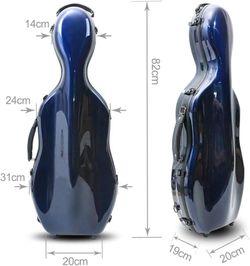 Viola Case Hard Carbon Fiber Adjustable Size fits 15" to 16.5" Viola #3250T R4