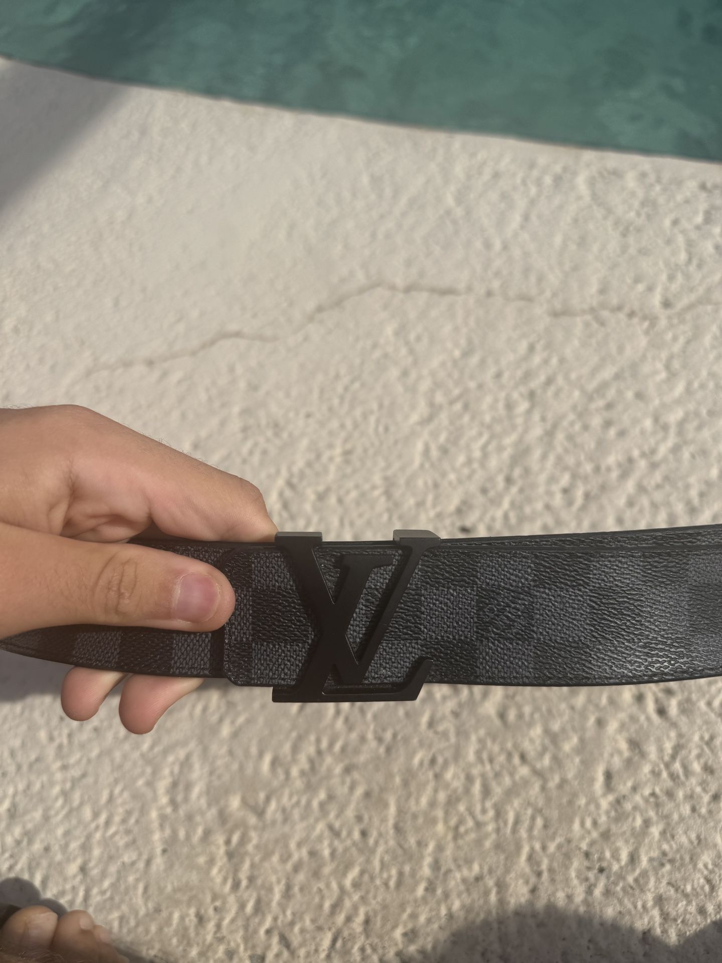 Louis Vuitton LV Initiales Damier Graphite Belt