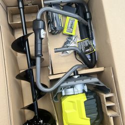 Ryobi 40v auger with 4ah battery and charger ‼️FIRM