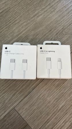 🔌 2 New Authentic Apple Charging Cables – 1 Meter