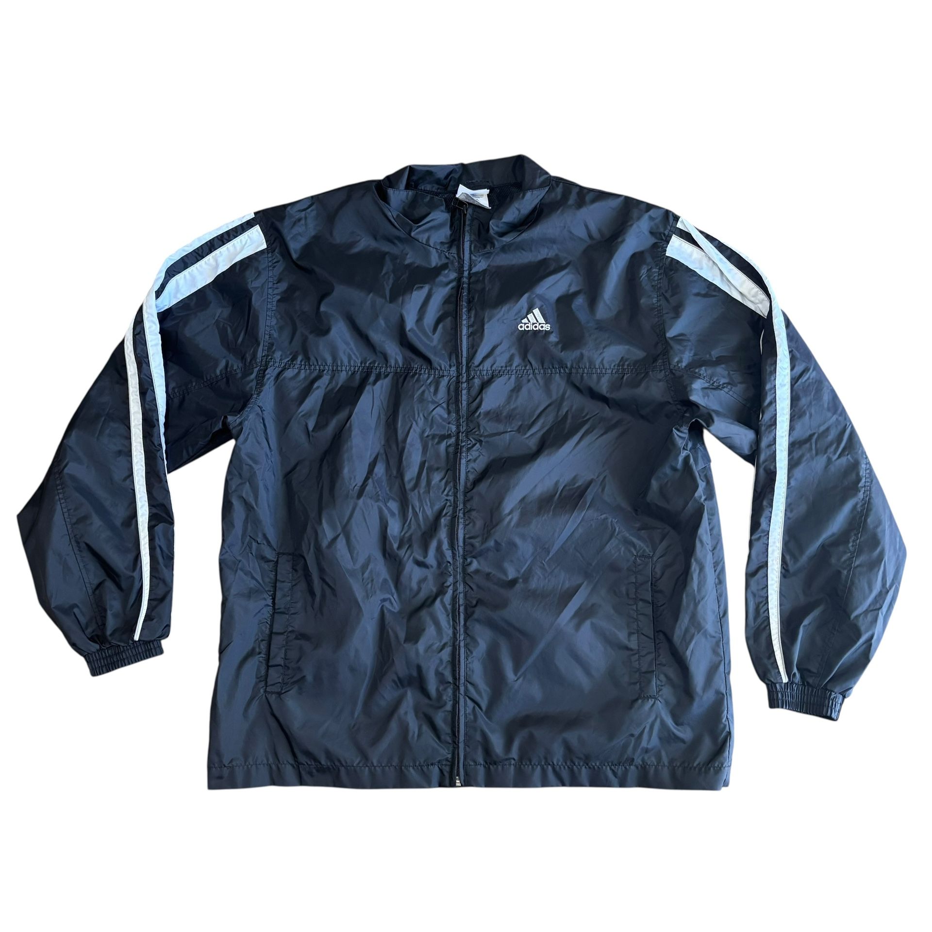 Vintage 90s Trefoil Track Windbreaker Jacket Men’s Large Adidas Activewear Jacket Full Zip