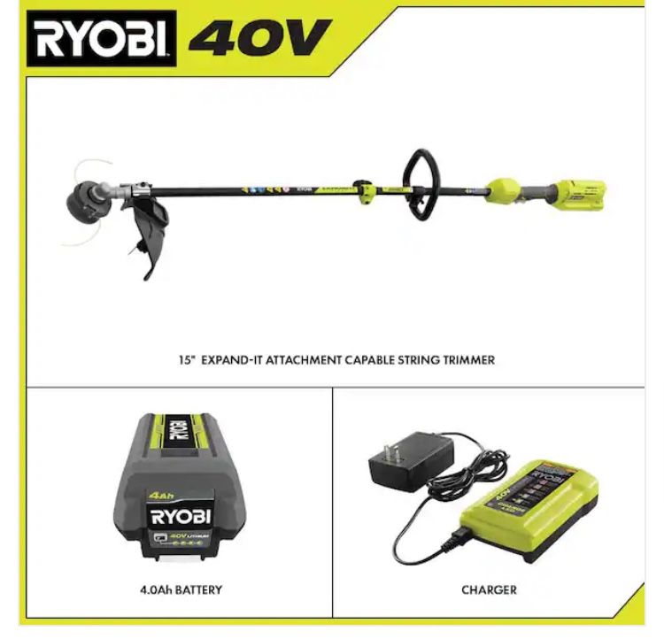 Ryobi 15” 40V Cordless String Trimmer