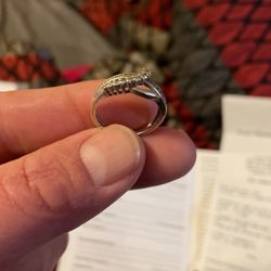 Silver And Diamond Ring
