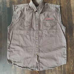 Vintage 2009 Milwaukee Bike Week Biker Design Brown Frayed Sleeveless Size XL