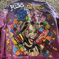 Russian Art Harley Quinn Denim jacket