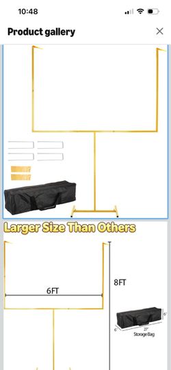 Football field goal post with storage bag