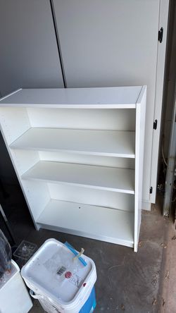 White bookshelf