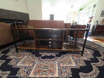 Industrial TV Stand with Open Shelves up to 65"