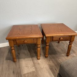Oak Colored End Tables