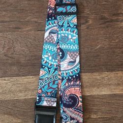 Blue Paisley Guitar Strap 
