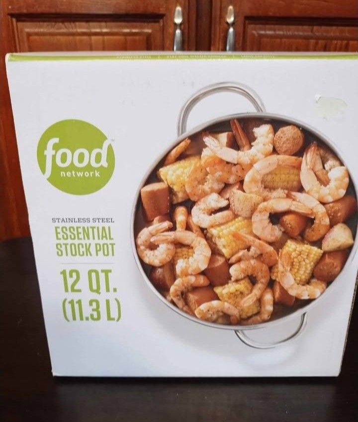 New Food Network 12 Quart Stainless Steel Stock Pot & Lid