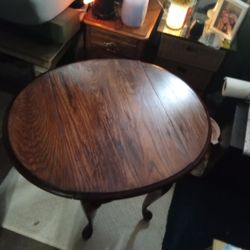 Beautiful Wooden Table/Nightstand With Drop Down Sides