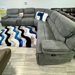 Limited time. Alejandra Gray reclining sectional $1599. Easy finance option. Same day delivery.