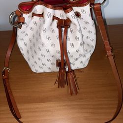 Dooney & Bourke Signature Drawstring Bucket Bag
