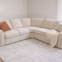 Oversized Bouclé Sectional Sofa & Coffee Table *Need Gone ASAP*