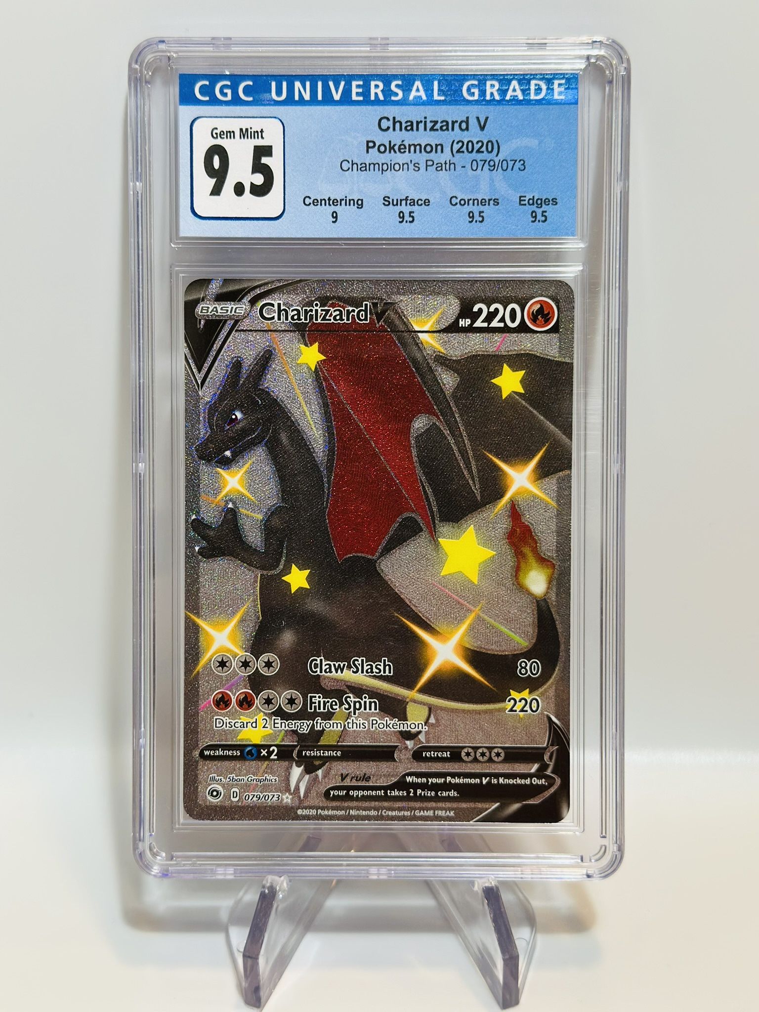 Pokemon Shiny Charizard V Secret Rare Champions Path #079 CGC 9.5