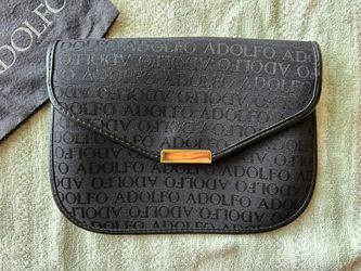 Vintage Adolfo Black Clutch Purse