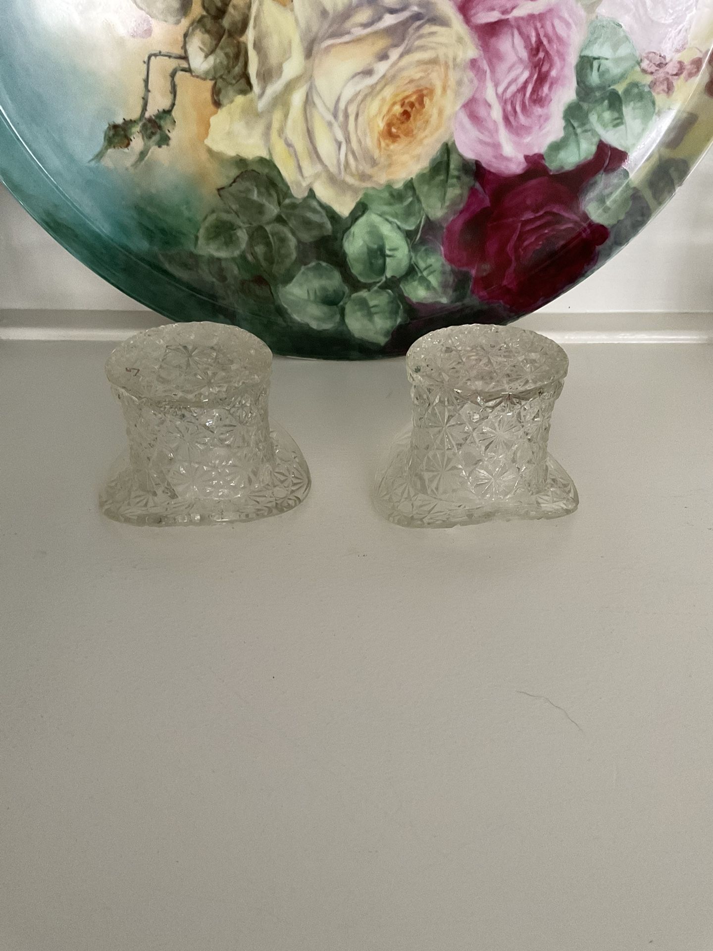 Two Cut crystal Vintage Top Hats