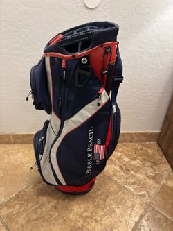 Sun Mountain Pebble Beach 1919 Golf Cart Bag 14 Way Navy Red White USA