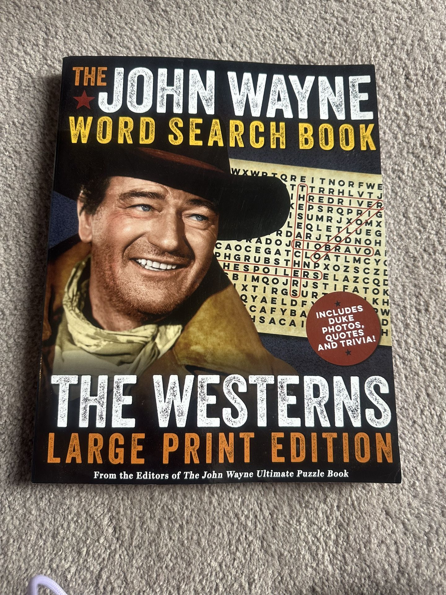 Word Search Large Print John Wayne Westerns