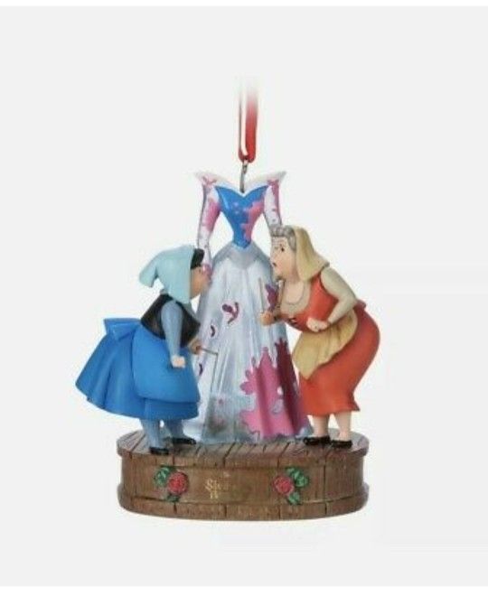 Sleeping Beauty And Jiminy Cricket Sketchbook Ornaments Both Light Up!