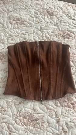 Brown velvet corset