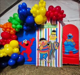 Sesame Street Party Backdrop Set