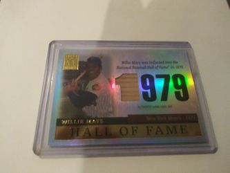 Willie mays hall of fame card