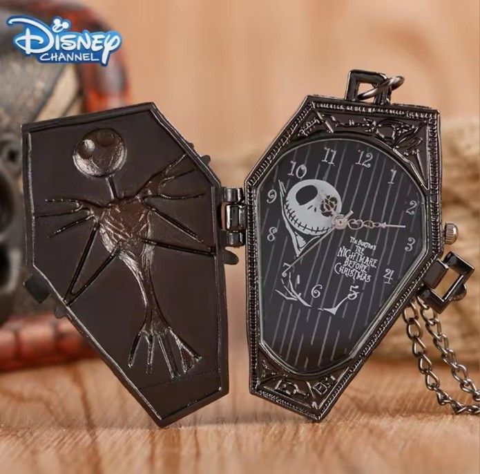 The Nightmare Before Christmas Skull Jack Skellington Pocket Watch ⌚️ 💀✨️