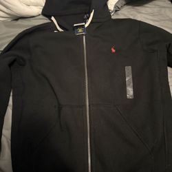 Polo Zip Up Black 