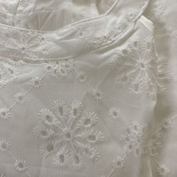 White Large Size Summer Dress 