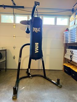 Everlast stand, heavy bag and speed bag
