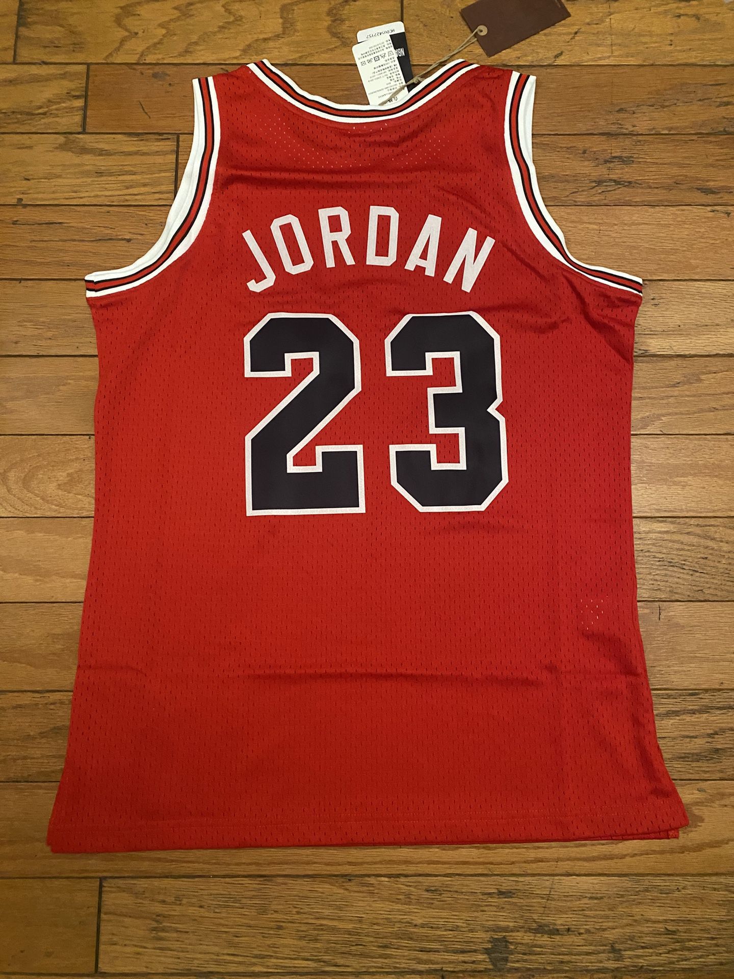 Red Micheal Jordan Chicago Bulls 1984 Rookie Jersey